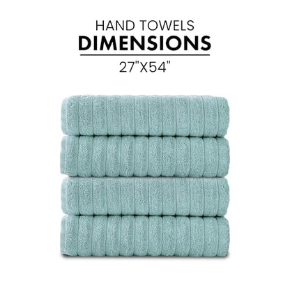 CTT Premium 4 Pack Bath Towels Set, Made with 100% Turkish Cotton, Spa & Hotel, Quick Drying Towels, Absorbent & Comfy | 27"x54" (SPA Green - color: Spa Green, size: 4-Piece Bath Towel Set