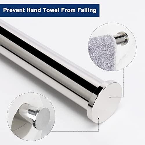 NearMoon Bath Toilet Paper Holder+ Hand Towel Holder, 2 Pieces Bathroom Hardware Set- Premium 304 Stainless Steel Toilet Roll Holder and Towel Rack Wall Mounted for Bathroom/Kitchen (Chrome Finish) - color: Chrome Finish