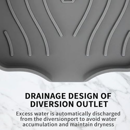2 Pack Silicone Soap Dish with Drain, Self Draining Bar Soap Holder for Shower, Silicone Dish Soap Tray, Bathroom and Kitchen Sink Organizer, Grey - color: Grey