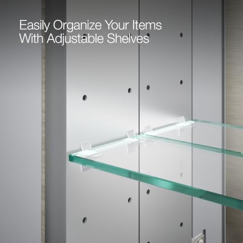 Kohler CB-CLC3026FS Bathroom Medicine Cabinet with Mirror, Beveled Mirror Doors, Adjustable Shelves, Rectangular Beveled Edge, 30 in. W x 26 in. H - size: 30 in. x 26 in., style: Beveled Edge