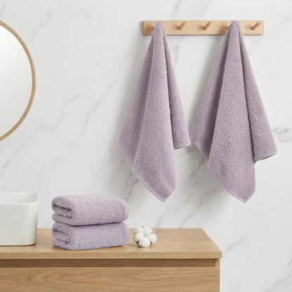 REDKISS 4-Pack Luxury Hand Towels, 16x32 Inch 450G 100% Cotton, Purple Quick-Dry Bathroom & Kitchen Towels, Super Soft and Highly Absorbent - color: Purple, size: hand towel set of 4