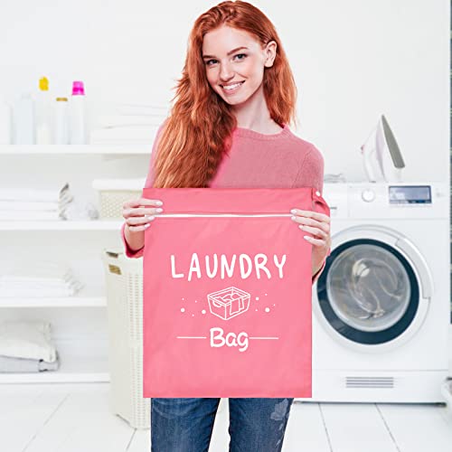 2 Pcs Large Travel Laundry Bag Waterproof Wet Dry Bag Washable Dirty Clothes Bag Bathing Suit Workout Bag for Gym Clothes Laundry Wet Clothes Swimming Yoga - color: Pink+Blue