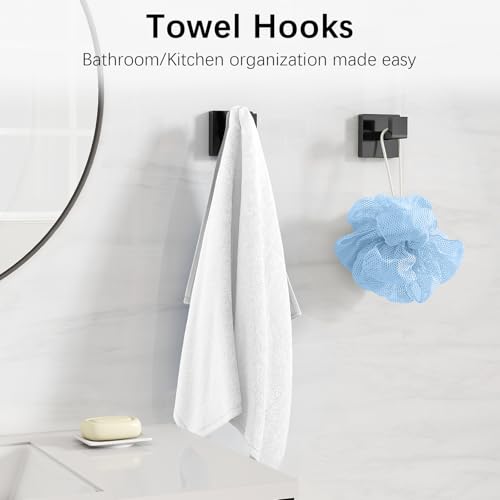 Bathroom Hardware Accessories Set, 10 Piece Towel Bar Set, Matte Black | Black Bathroom Hardware Set Stainless Steel, Towel Racks for Bathroom Wall Mounted Towel Holder Set,16 inch - size: 16 Inch
