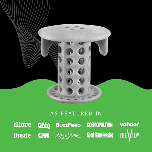 SinkShroom The Revolutionary Sink Drain Protector Hair Catcher/Strainer/Snare, Gray - color: Gray