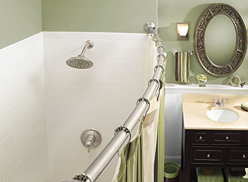 Moen SR2100BN Shower Curtain Rolling Rings, 12 per pack, Brushed Nickel (Pack of 2) - color: Brushed Nickel, size: Pack of 2