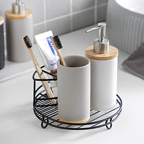 400ml Ceramic Toothbrush Cup Tumbler, Bathroom Cup Toothbrush Holder for Toothbrush and Toothpaste - style: Gray, Cup