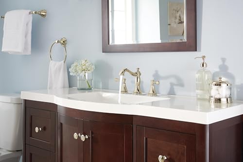 DELTA FAUCET Cassidy Widespread Bathroom Faucet 3 Hole, Bathroom Sink Faucet, Metal Drain Assembly, Polished Nickel 3597LF-PNMPU - color: Polished Nickel