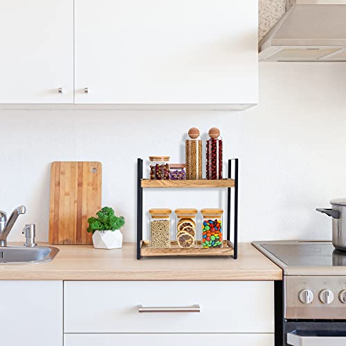 Giftacity Bathroom Counter Organizer and Storage - Kitchen Countertop Organizer for Bathroom Sink and Coffee Bar, 2-Tier Vanity Counter Tray Shelf for Restroom Decor