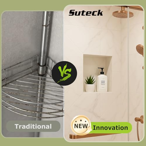 Suteck Recessed Shower Niche, 16-Inch Width x 14-Inch Height x 4-Inch Depth,Single Shower Shelf, Shower Niches Ready for Tile,Single Shelf Niche Insert for Wall, Bathroom, Storage - size: 16"x14"