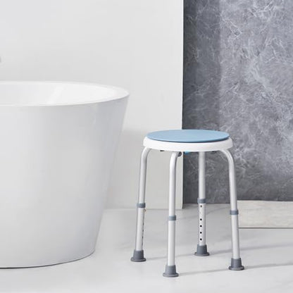 VEVOR Shower Chair for Inside Shower, 360 Degree Swivel Shower Seat, Adjustable Height Shower Stool, Non-Slip Bench Bathtub Seat Stool for Elderly Disabled Adults Handicap, 300 lbs Capacity - size: 300 lbs 360 Degree Swivel Seat