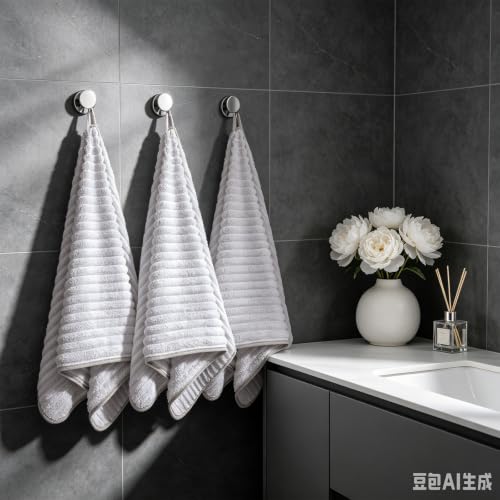 3-Piece Hand Bath Towels 14 X 29.6 Inchs, Quick-Dry Microfiber Washcloths with Hanging Loop, Soft & Absorbent Face Towels for Bathroom Kitchen Gym Travel - color: 3grey