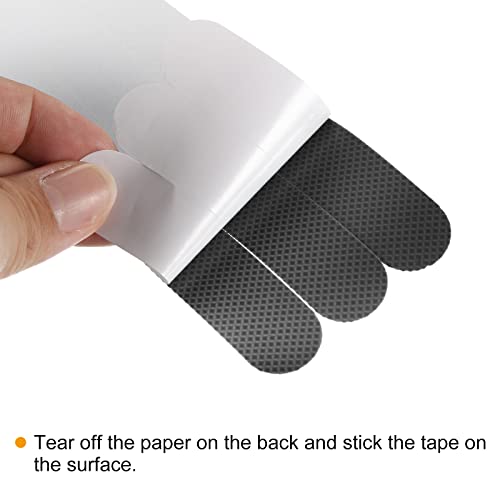 PATIKIL Non Slip Bathtub Stickers 15 x 0.8 Inch, 12 Pack Safety Shower Treads Adhesive Decal Square with Scraper for Stairs Tub Shower, Black - color: Black, size: 15 x 0.8"