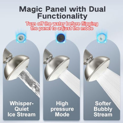 Kitchen Faucet Sprayer Attachment, Anti-Splash 3-Mode Swivel Faucet Extender with Wide Spray Area, 360° Rotating Faucet Aerator, Faucet Head Replacement for Kitchen (Brushed Nickel) - color: Brushed Nickel