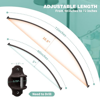 Mcrbeay Curved Shower Curtain Rod, Stainless Steel, Adjustable 40-72 inch | Heavy Duty, Extra Wide Round Shower Rod for Bathroom, Shower Stall, Bathtub, Rustproof, Bronze - color: Bronze, size: 40-72 Inches