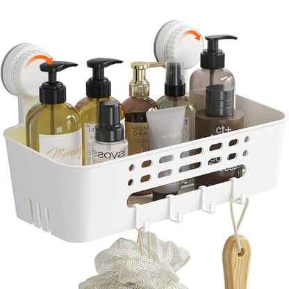Lifewit Suction Cup Shower Caddy, 31 cm/12"(L), 1 Pack | Plastic, Removable, No-drilling Bathroom Organizers and Storage Rack, for inside Shower & Shampoo