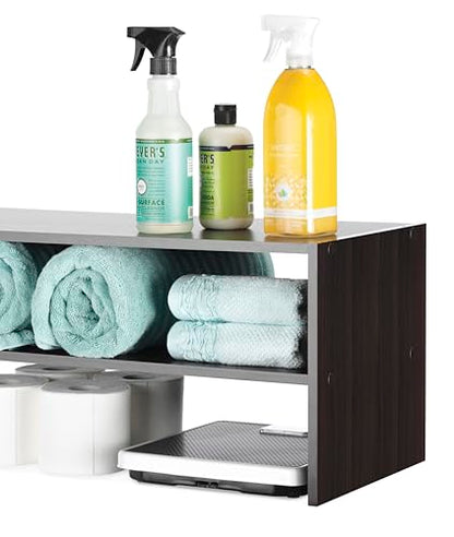 Whitmor Wood Stackable 2-Shelf Shoe Rack, 24 INCH, Espresso，2 Pack - color: Espresso, size: 24 INCH X2