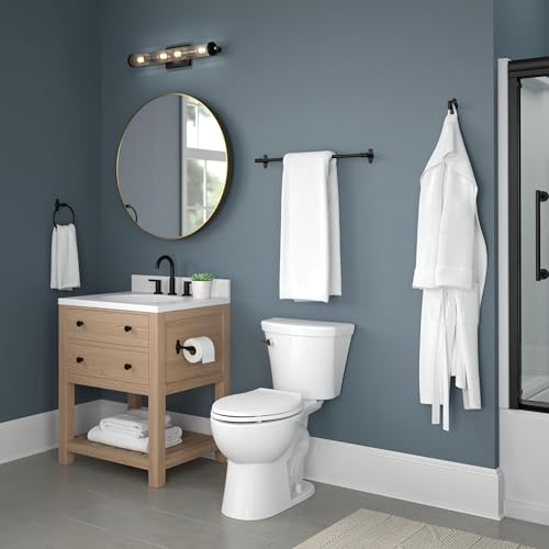 Franklin Brass Calloway (1-Pack) Toilet Paper Holder Matte Black Euro Tissue Roll Holder Single Post Toilet Tissue Holder Wall Bathroom Accessories Bath Organization/Storage CLWY51-MB - color: Matte Black