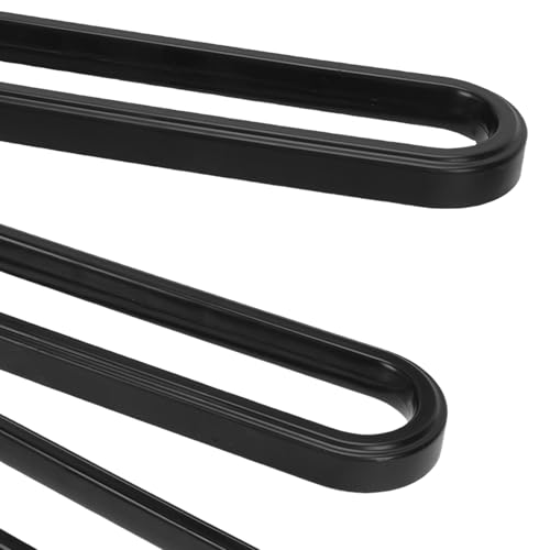 Emoshayoga Swivel Towel Rack High Strength ABS Multi Arm Towel Bar Wall Mounted for Bathroom Black 180 Degree Rotating 5 Units (4 Rods) - color: 4 Rods
