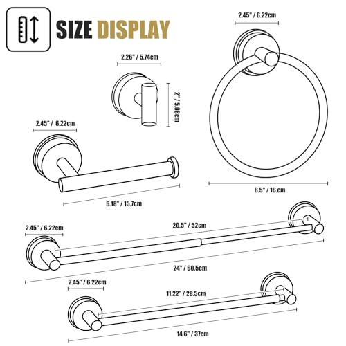 BKV Suction Cup Towel Ring,Hand Towel Holder for Bathroom,Stainless Steel Heavy Duty Round Towel Hanger for Bath,Kitchen-Matte Black - color: Black