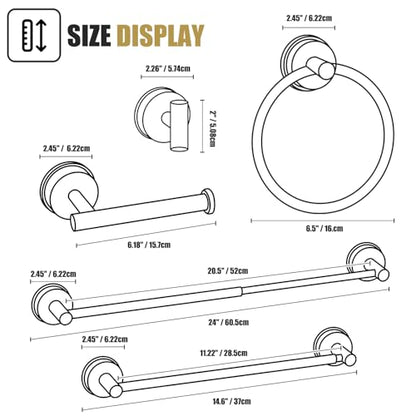 BKV Suction Cup Towel Ring,Hand Towel Holder for Bathroom,Stainless Steel Heavy Duty Round Towel Hanger for Bath,Kitchen-Matte Black - color: Black