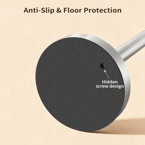 Toilet Paper Stand with Storage & Weighted Base, Brushed Nickel | Free Standing Stainless Steel Design with Open-Ring Arm for Easy Roll Replacement - color: Brushed Nickel