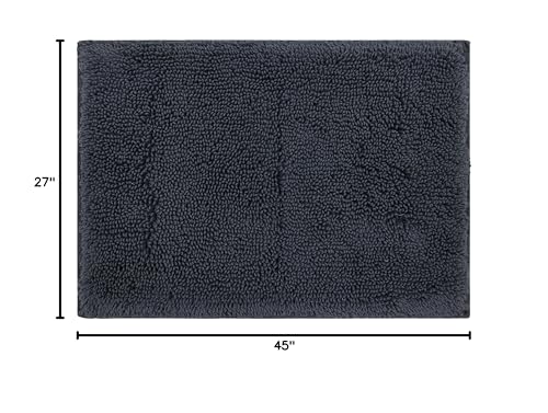 Mohawk Home Classic Cotton Ii Charcoal 2' 3" x 3' 9" Bath Mat - color: Charcoal Grey, size: 2'3" x 3'9" (Rectangular)