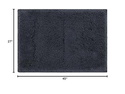 Mohawk Home Classic Cotton Ii Charcoal 2' 3" x 3' 9" Bath Mat - color: Charcoal Grey, size: 2'3" x 3'9" (Rectangular)
