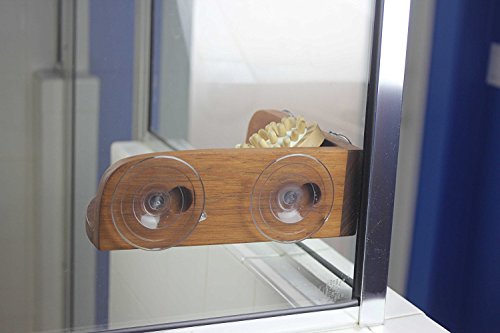 AquaTeak The Original Kai Corner Teak Shower Shelf | Durable, Water-Resistant Teak Construction, Indoor & Outdoor Use