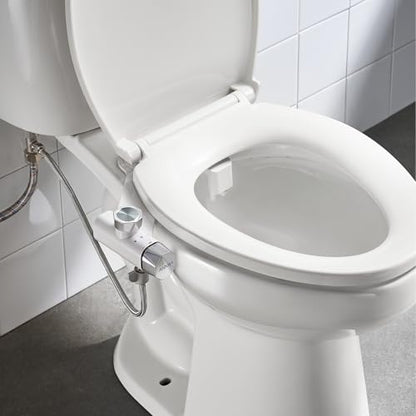 Non-Electric Bidet Attachment for Toilet Seat, Daul Clean Nozzles 3 Modes Adjustable Water Pressure Bidet Toilet Seat Attachment with Pressure Controls Feminine/Posterior Wash (TT17N)
