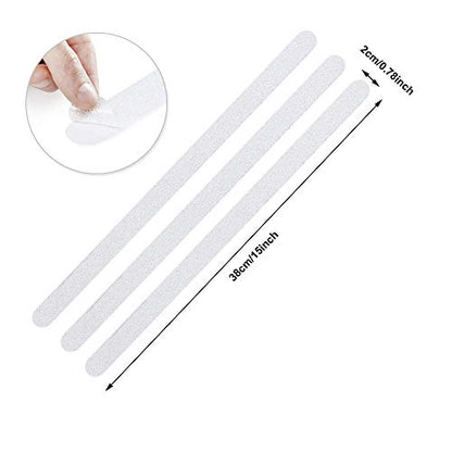Non Slip Bath Stickers 18pcs, Safety Shower Treads Strips, Bathtub Anti-Slip Stickers, Anti Skid Tape for Shower,Tub, Steps 15Inch by 0.8Inch,Clear | Non Slip Bath Stickers, Safety Shower Treads Strips, Clear Anti Skid Tape for Shower Floor, Tub, Stairs,