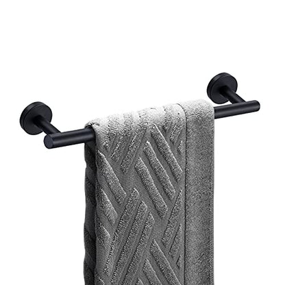 Nolimas Matte Black Bath Towel Bar Single Bars Towel Rack Rod Classic Wall Mounted SUS304 Stainless Steel Bathroom Towel Holder Toilet Kitchen Towel Shelf Single Layer,16 inches - color: Matte Black, size: 16inch