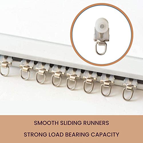 Jos & Haz MF016W-Curtain Track Accessories (10 Pack Runners) - color: White, size: 10 PACK RUNNERS