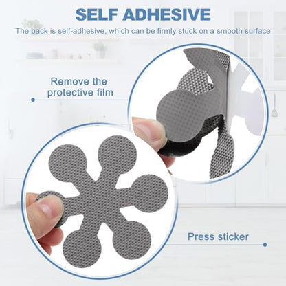 PATIKIL 20 Pcs Non Slip Bathtub Stickers, Anti Slip Shower Stickers with Scraper Bathroom Shower Floor Decals Snowflake Shape Cute Treads Tubs, Gray - color: Gray