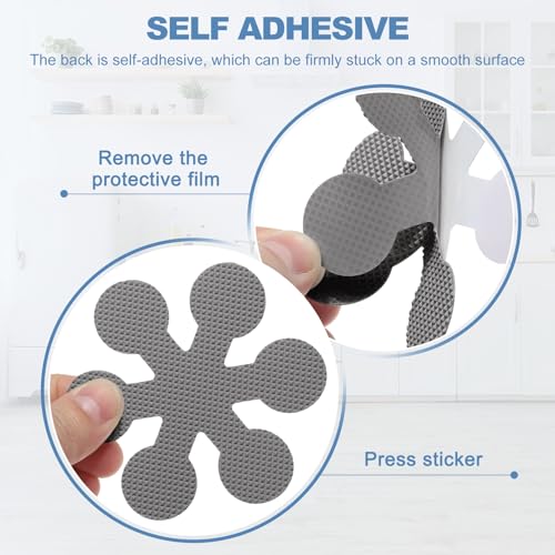 PATIKIL 20 Pcs Non Slip Bathtub Stickers, Anti Slip Shower Stickers with Scraper Bathroom Shower Floor Decals Snowflake Shape Cute Treads Tubs, Gray - color: Gray