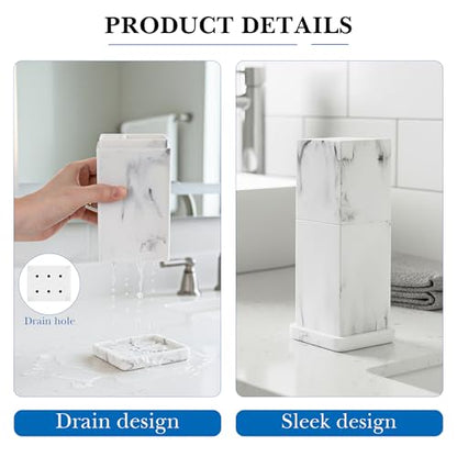 Linkidea Countertop Manual Toothbrush Holder with Lid, 3 Slots Brush and Toothpaste Stand for Bathroom, Dustproof Resin Organizer Compatible with Oral-B, Colgate, Reach Toothbrush (White)