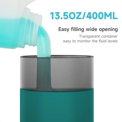 AIKE Automatic Soap Dispenser IPX7 Waterproof 13.5oz Stainless Finish | No-Drill and Screws for Mounting,Space Saving,Adjustable 5 Levels Precise Dispense for Bathroom,Easy Refill Wide Opening - color: Brushed Stainless Steel