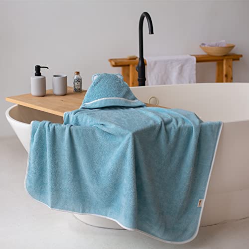 Premium Toddler Towels with Hood - Extra Soft Rayon from Bamboo Toddler Bath Towel (Blue) - color: Blue