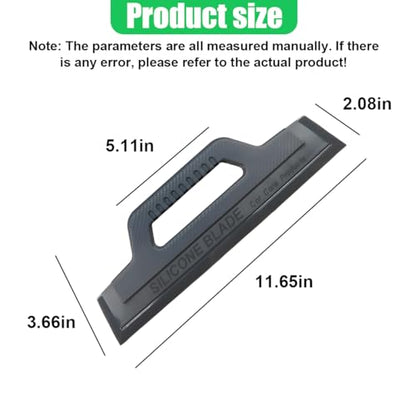 Silicone Car Water Blade Squeegee, Flexible Car Detailing Drying Blade, Streak-Free Auto Window Wiper Scraper for Windshield, Tinted Windows, Mirror & Shower Door, Safe for Ceramic Tile(1PC)