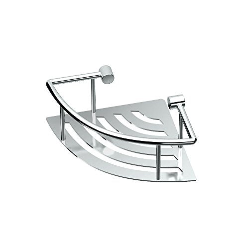 Gatco 1452 Elegant Corner Shelf, 8", Chrome - color: Chrome, size: 8 Inch