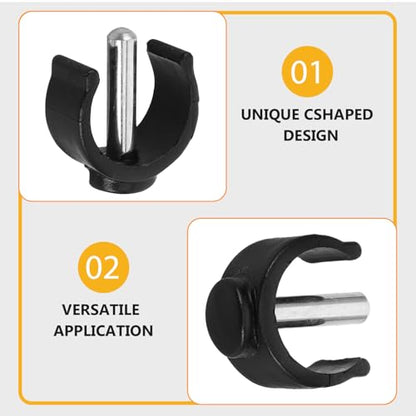 Ciieeo Adjustable C-Shape Latch Clamp Clips for Walker and Crutch Accessories Secure Buckle Handle Clips for Folding Walking Sticks 4-Pack Durable Replacement Safety Clips