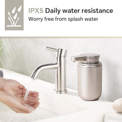LAOPAO Automatic Soap Dispenser, Liquid Hand Soap Dispenser for Bathroom Kitchen Rechargeable Touchless Hand Soap Pump, 10oz - color: Liquid