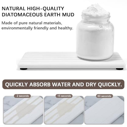 3PCS Stone Drying Tray, Stones Soap Trays, Water Absorbing Stone Tray for Sink, Fast Dry Diatomite Stones Mat, Used for Hand Soaps,Sponge,Toothbrush Holder in Bathroom Counter and Kitchen Sinks - color: 3pcs White 5stripes