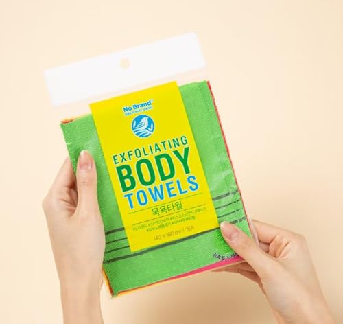DEAD SKIn Korean Exfoliating Washcloth, Hard Type Body Scrub Towel, 100% Rayon, 3 Pack, 5.5 x 6.3 in