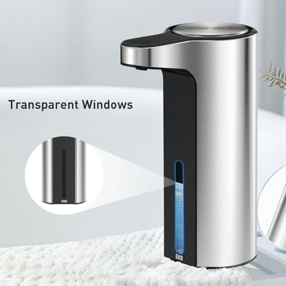 EKO Aroma Touchless Automatic Soap Dispenser for Kitchen and Bathroom, Liquid Hand Soap Dispenser, Water-Resistant and Rechargeable, 9 fl oz (Stainless) - color: Stainless Steel, size: 9 oz (Standard Rechargeable)