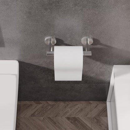 RARXTR Bathroom Toilet Paper Holder Wall Mount SUS304 Stainless Steel Double Post Pivoting Toilet Paper Roll Holder Wall Mounted for Bathroom RV Commercial Toilet Tissue Dispensers, Brushed Nickel - color: Brushed Nickel, size: Wall Mount
