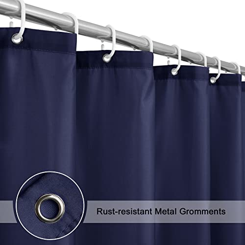 EurCross Navy Blue Shower Curtain, Water-Resistant Machine Washable Fabric Shower Curtain for Bathroom 72 x 72 inches - color: Blue, size: 72"W x 72"L (Pack of 1)