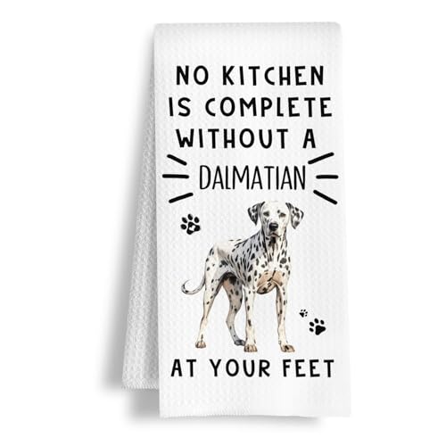 Funny Dalmatian Hand Towels for Kitchen Home Bathroom Decor, A Kitchen is Not Complete Without A Dalmatian Dish Towel, Dog Lovers Gift, 16×24 Inch - color: Dalmatian-kitchen