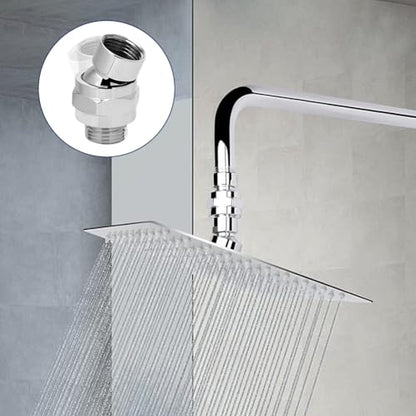 Shower Head Swivel Ball Adapter,Solid Brass Universal Head Connector,Shower Swivel Adapter,Shower Arm Adapter for Flexible Positioning(Electroplated version) - color: Electroplated version