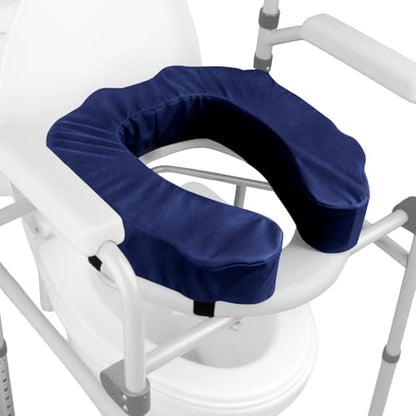 Raised Toilet Seat Cushion – High-Density Foam Booster Pad for Elderly, Seniors, Disabled – Toilet Riser for Standard & Elongated Toilets – Commode Seat Cushion Non-Slip & Easy to Clean (3 inches) - size: 3 inches