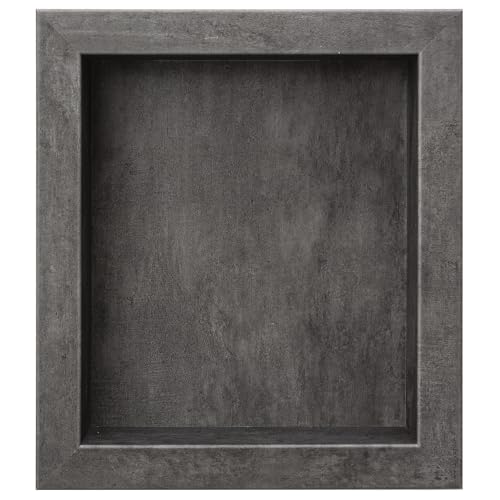 Palisade 17.5 in x 15.5 in Vinyl Shower Niche Ashen Slate | Waterproof Shower Insert - color: Ashen Slate